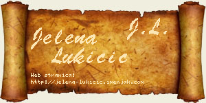 Jelena Lukičić vizit kartica